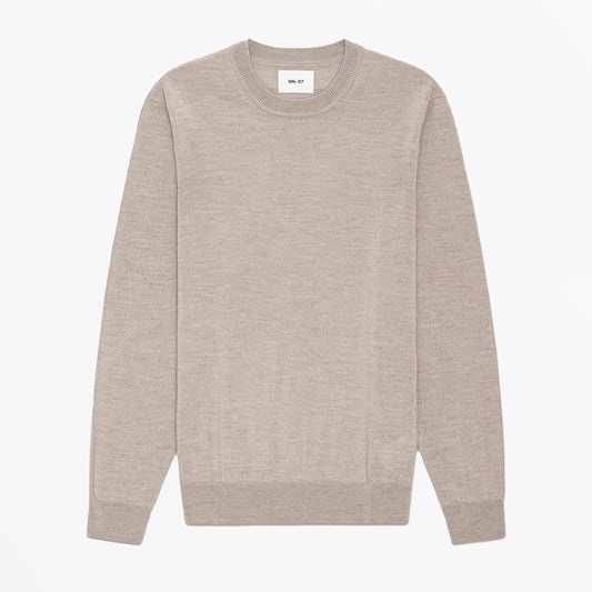 Ted Lightweight Merino Wool Sweater - Khaki Melange