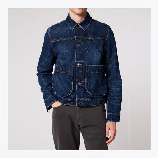 Denim Work Jacket - Crackle Wash