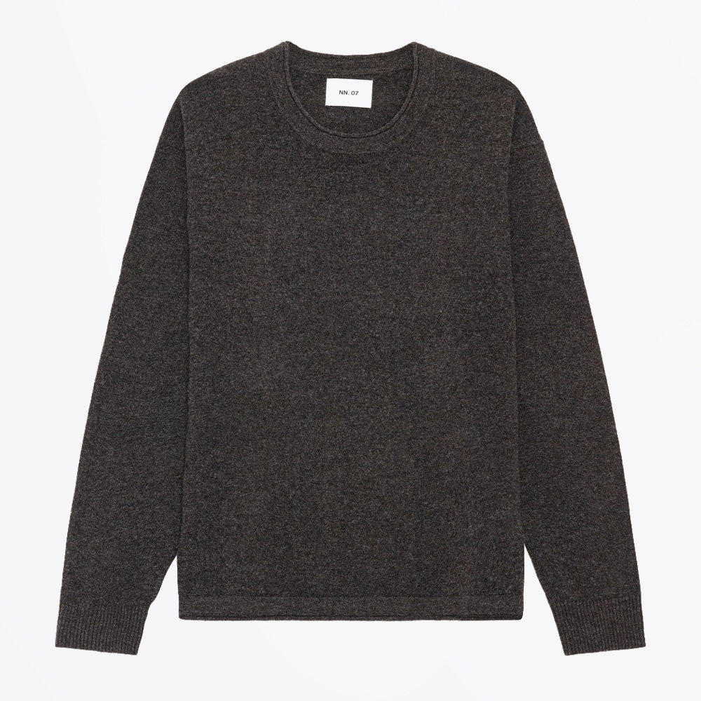 NN07 Sammy Knitted Crew Neck Wool Sweater - Earth Melange
