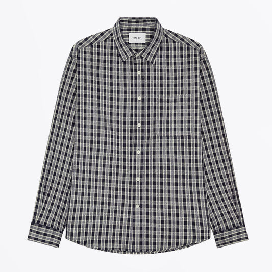 Deon Mouline Shirt - Navy Blue
