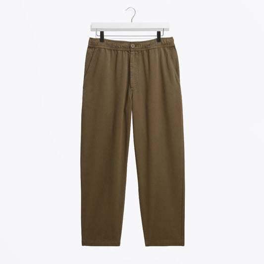 Kurt Trouser Organic Cotton Twill - Dark Khaki
