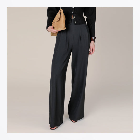 Nellie High Waist Trouser - Black