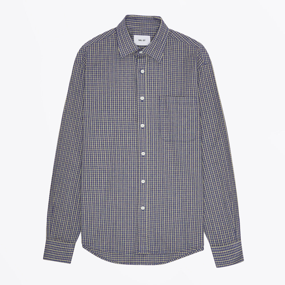 NN07 Deon Casual Flannel Shirt - Indigo Check