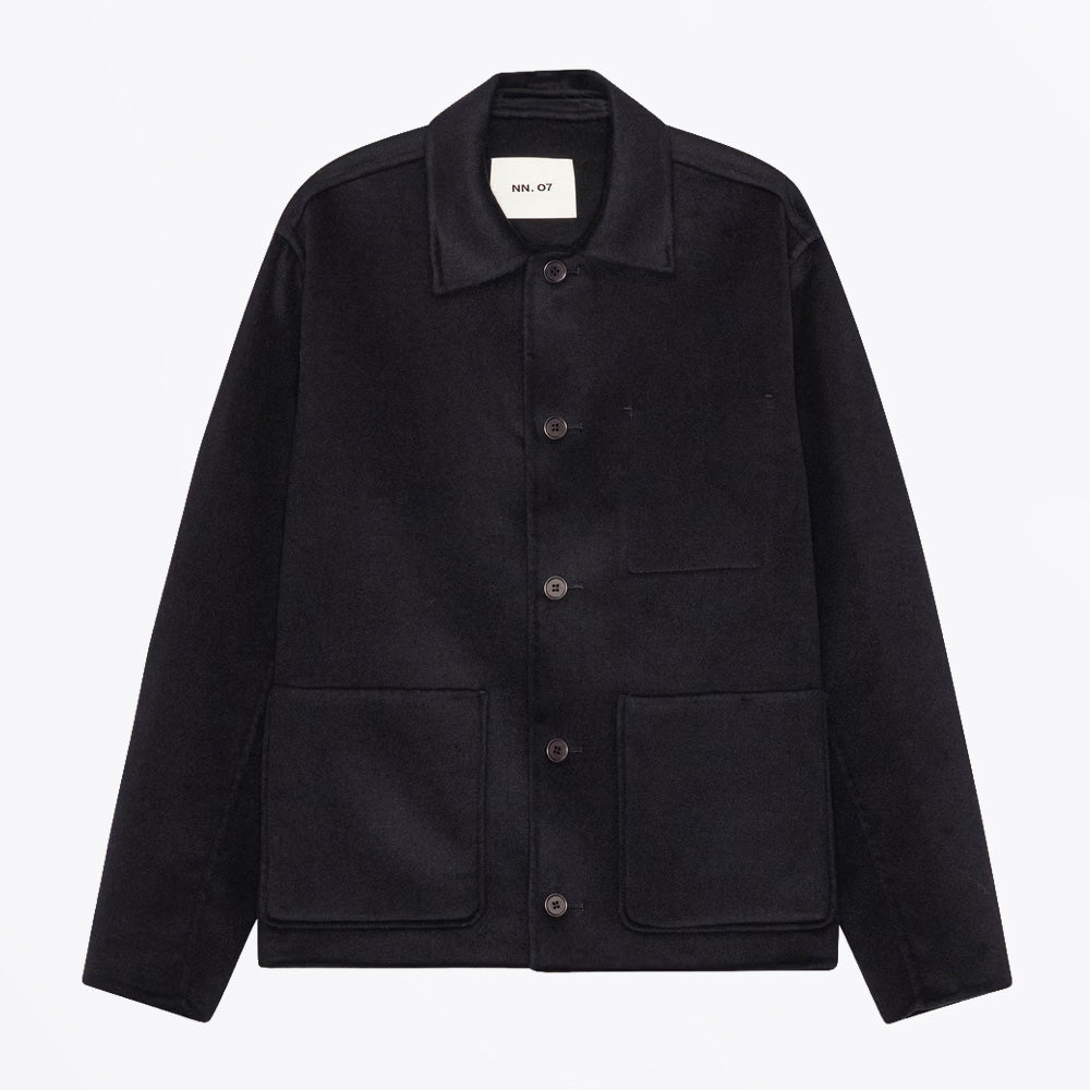 NN07 Morgan Brushed Heavyweight Wool Jacket - Deep Navy