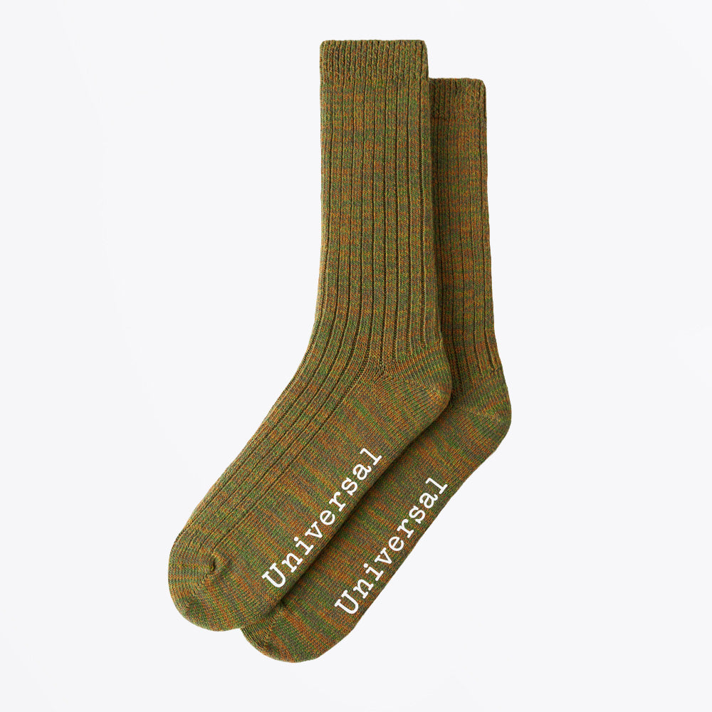 Universal Slub Knit Sock - Olive