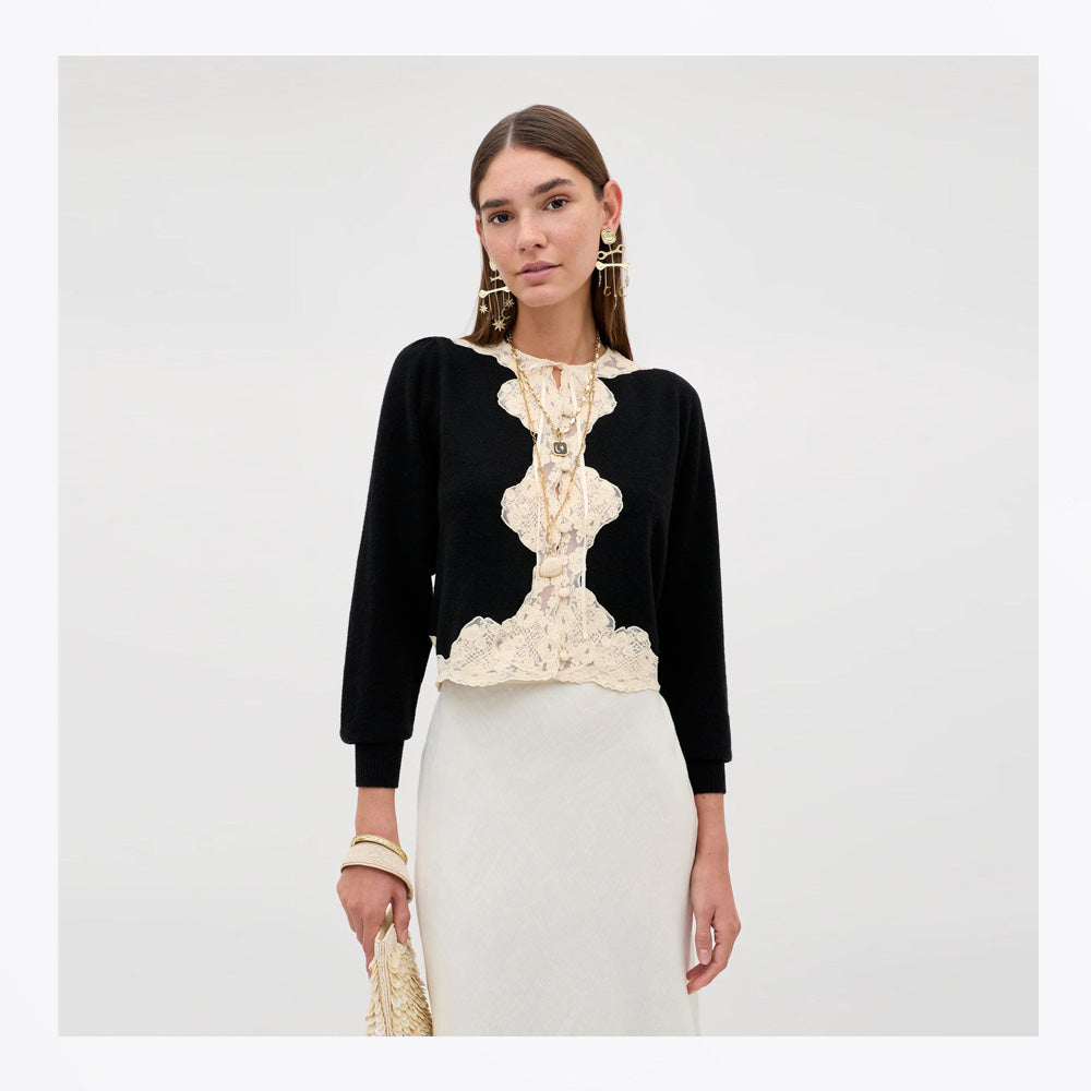 Rixo Tassia Cardigan - Black