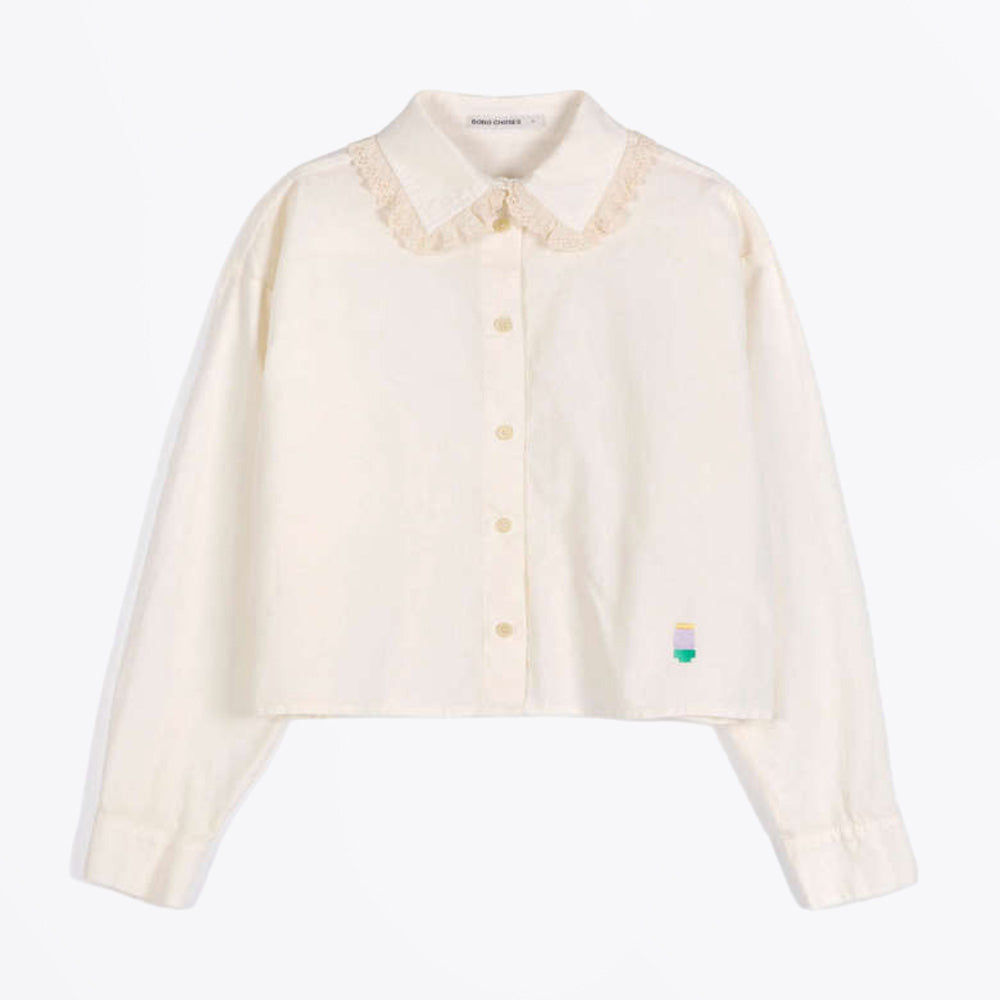 Bobo Lace Ending Poplin Shirt - Off White