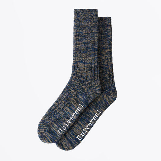 Slub Knit Sock - Dark Navy