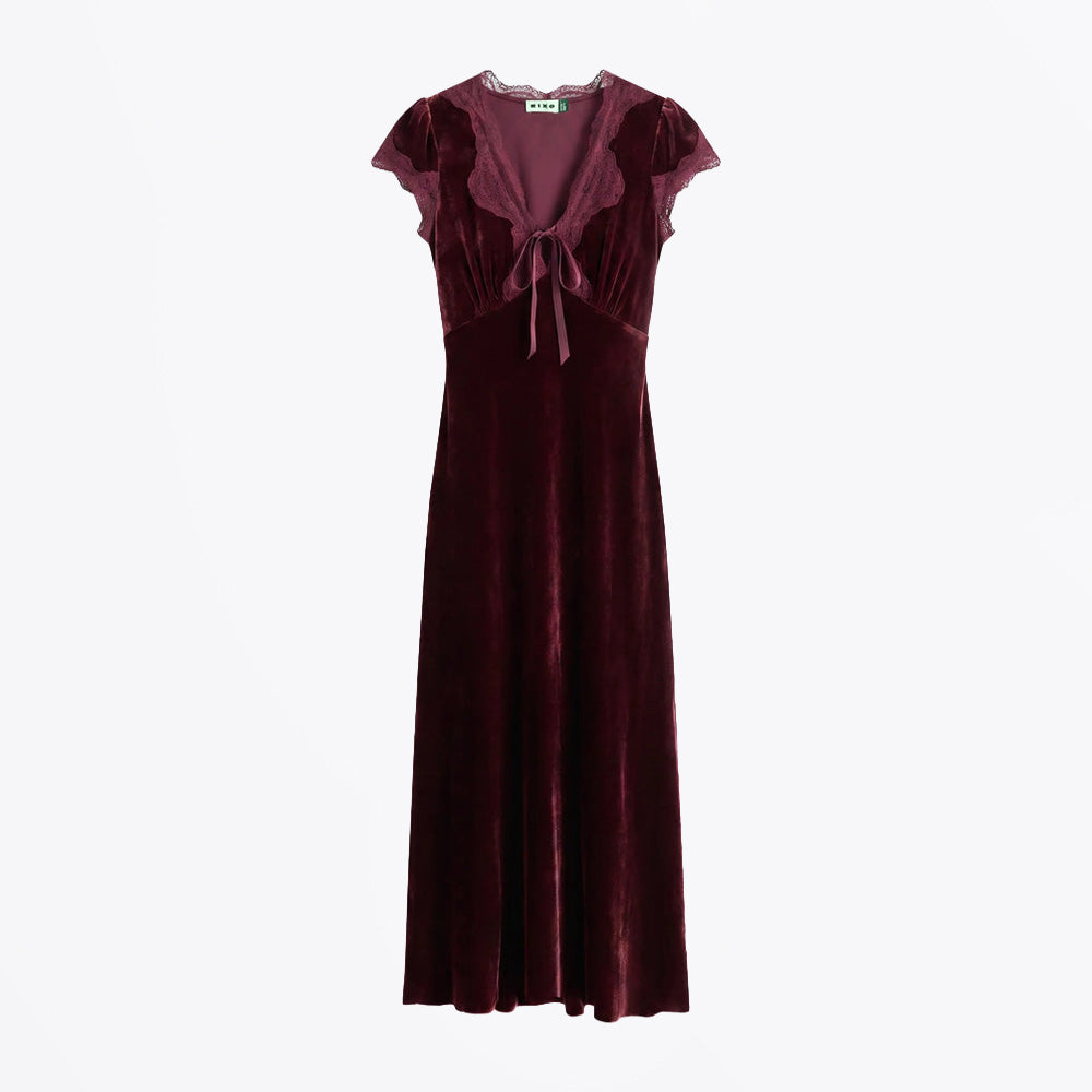 Rixo Amari Dress - Bordeaux