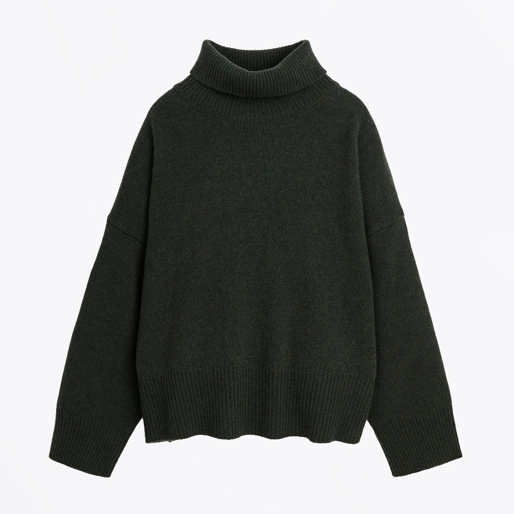 Skall Silene T-Neck Knit - Dark Green