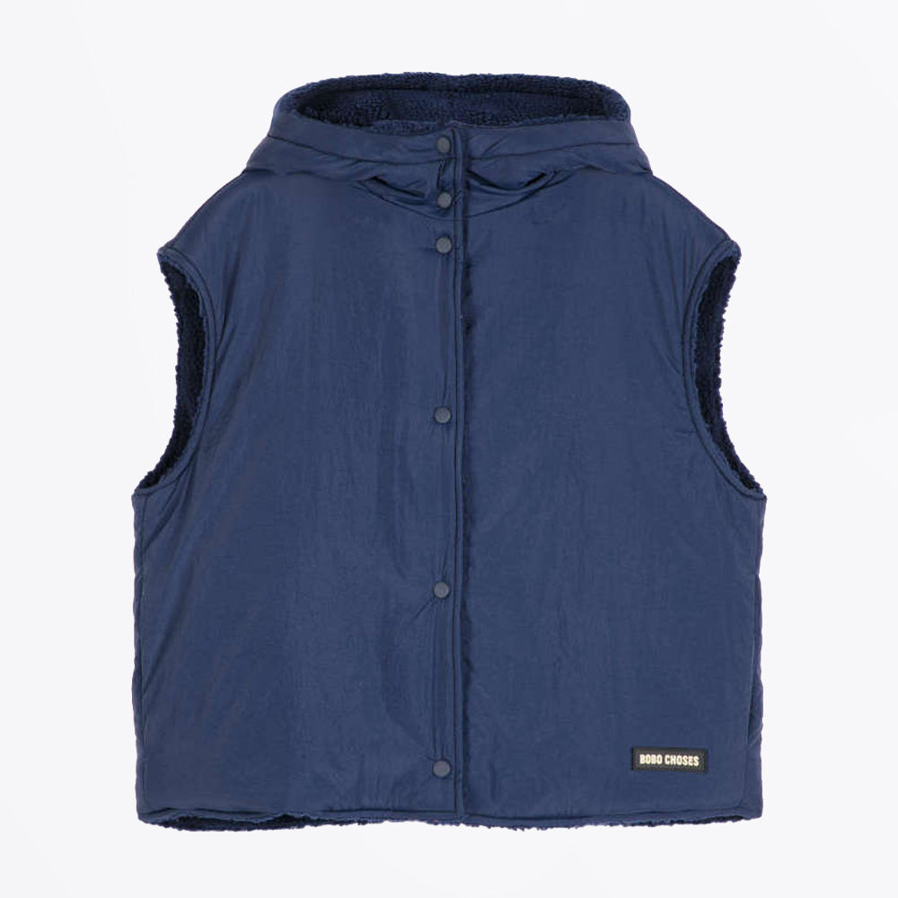 Bobo Reversible Nylon Vest - Navy Blue