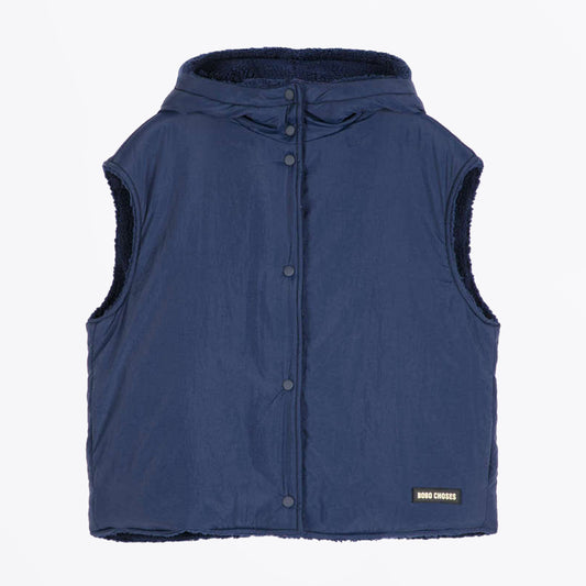 Reversible Nylon Vest - Navy Blue