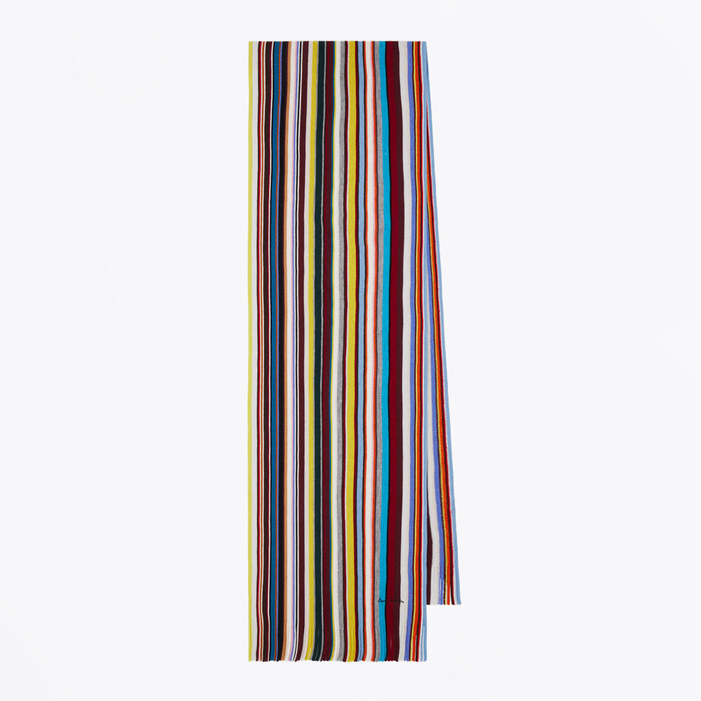 Paul Knitted Merino Wool 'Signature Stripe' Scarf