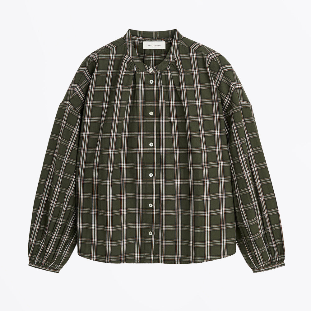 Skall Cilla Shirt - Green / White Check