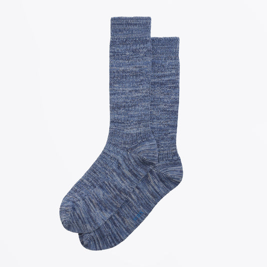 Sandwell Twisted Cotton Socks - Blue And Multicolour
