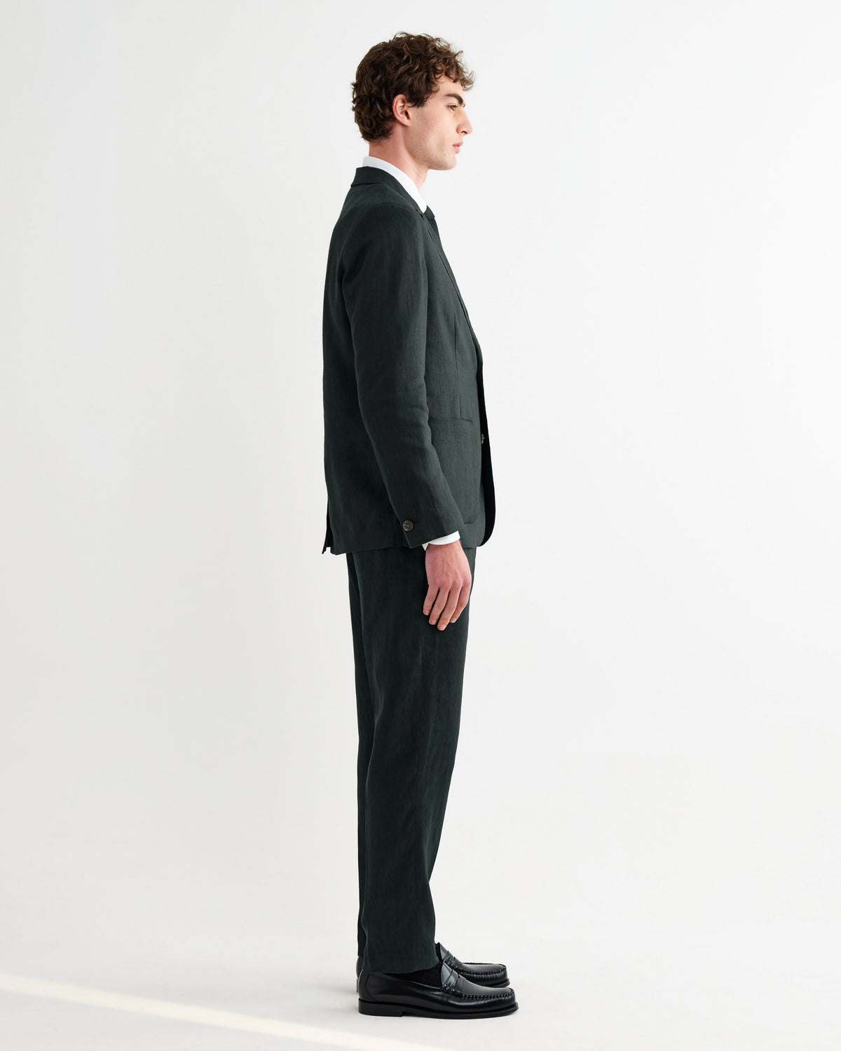 Fintry Blazer Linen - Dark Green