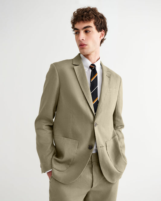 Fintry Linen Blazer - Khaki