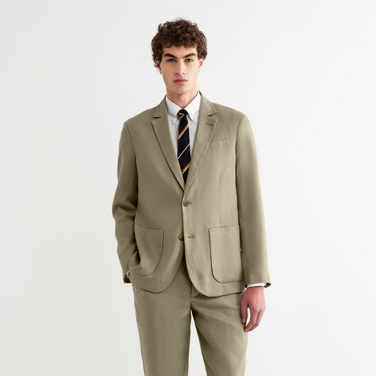 Fintry Linen Blazer - Khaki