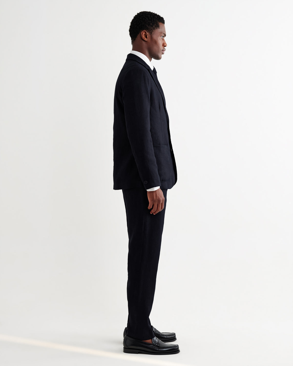 Fintry Linen Blazer - Midnight