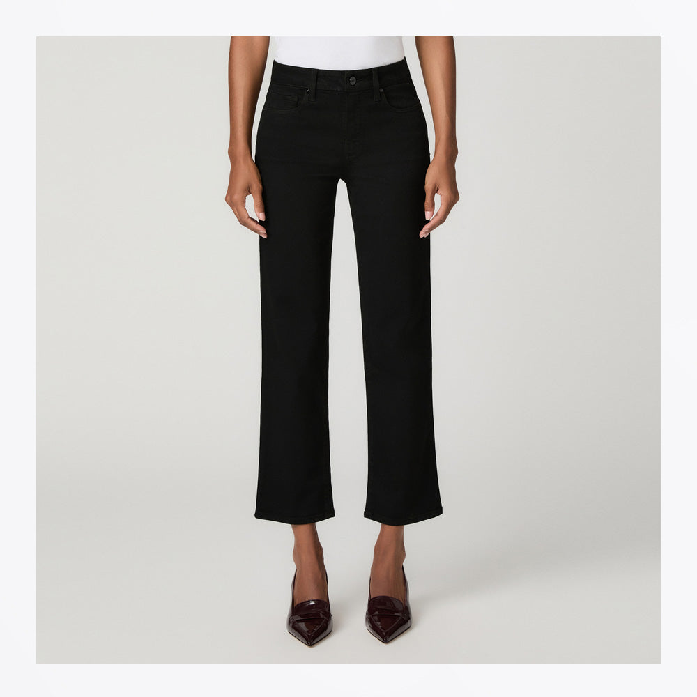 Paige Mason Ankle Straight Jean - Black Shadow
