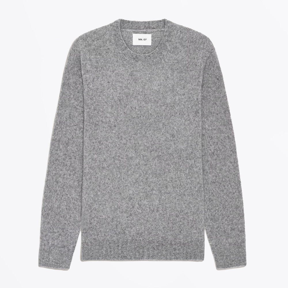 NN07 Lee Lightweight Merino Wool Sweater - Grey Melange