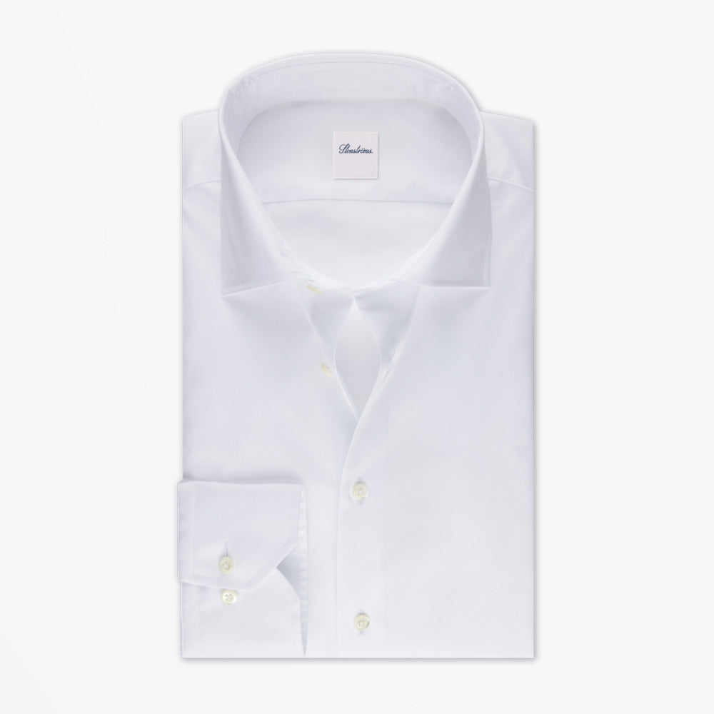 Stenstroms Regular Twill Shirt - White