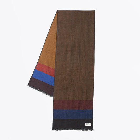 Reversible Wool Himalayan Scarf - Brown