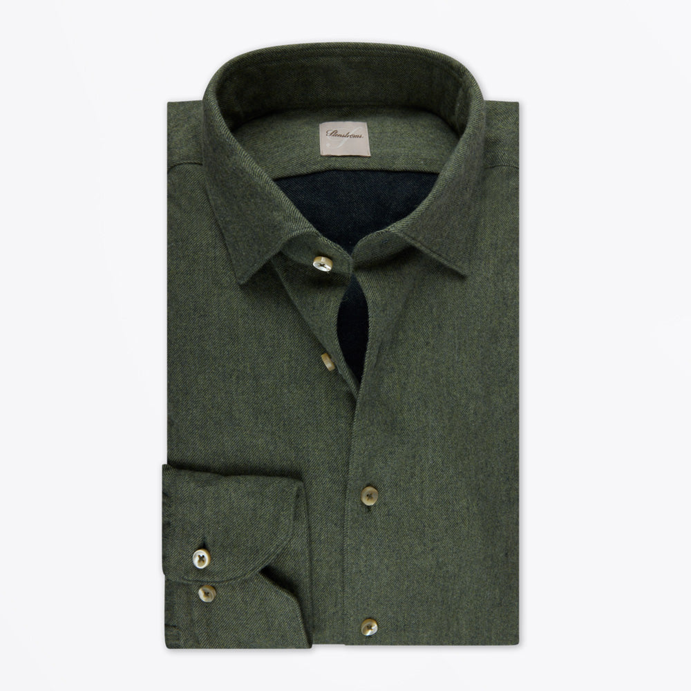 Stenstroms Regular Flannel Shirt - Green