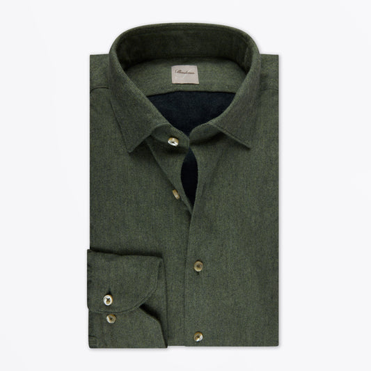Regular Flannel Shirt - Green