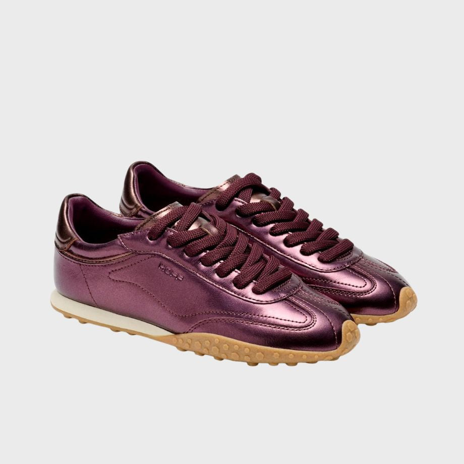 Bridge Metallics Sneaker - Burgundy