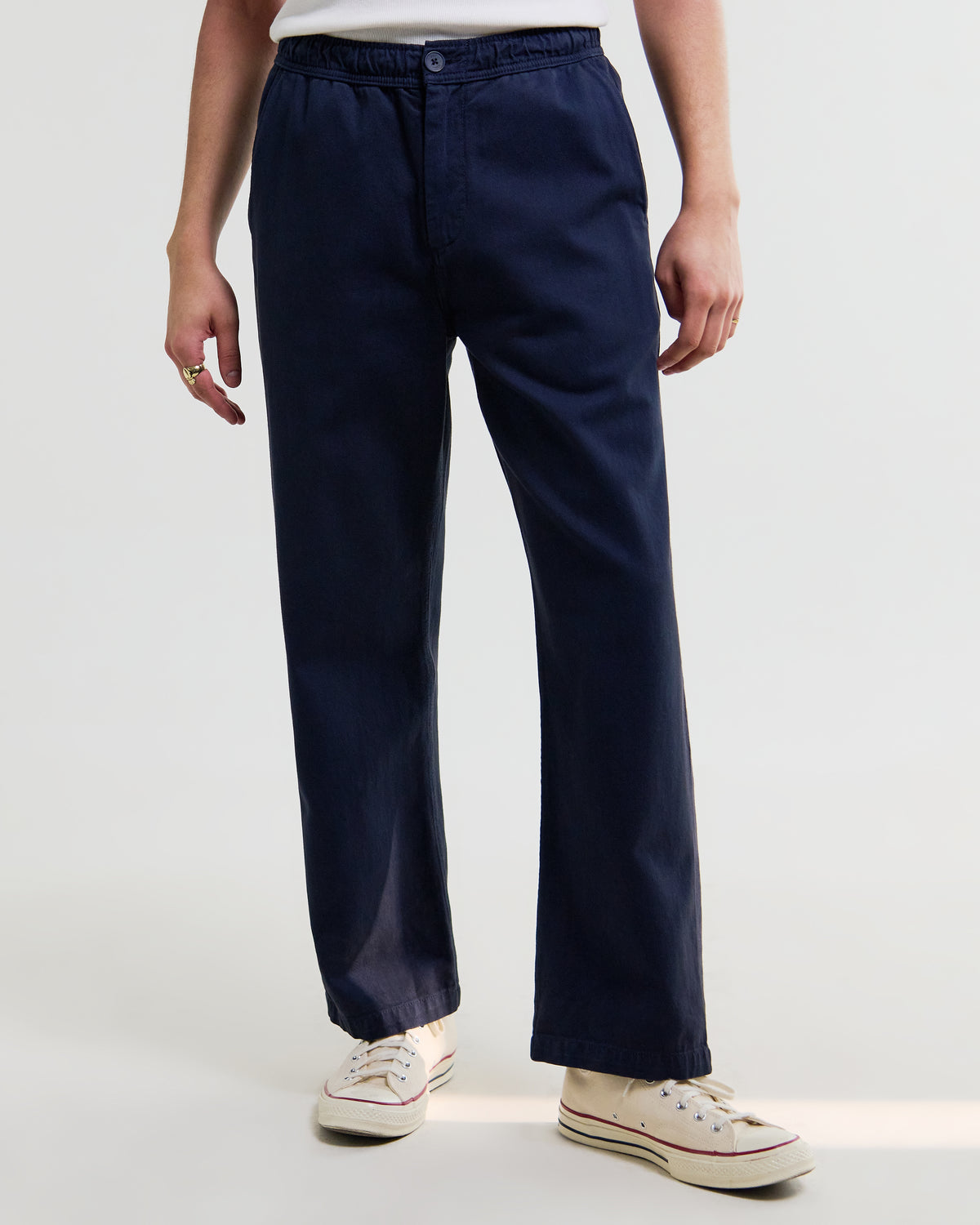 Wax Hyde Trouser Organic Cotton Twill - Navy
