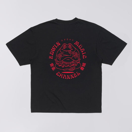 Edwin Music Channel T-Shirt - Black/Red