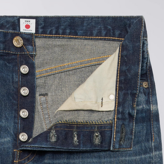 Regular Straight 13.5oz Jeans - Blue - Dark Used