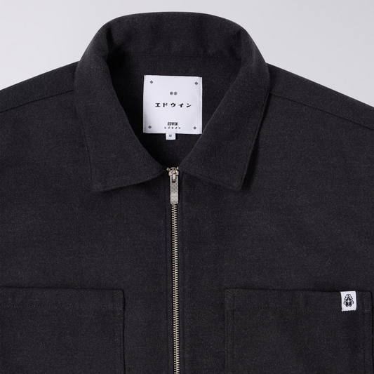 Snug Long Sleeve Overshirt - Dark Grey Marl