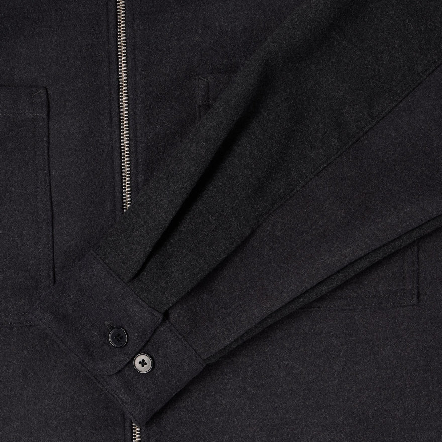 Snug Long Sleeve Overshirt - Dark Grey Marl
