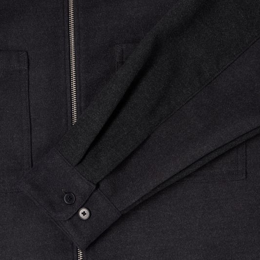Snug Long Sleeve Overshirt - Dark Grey Marl