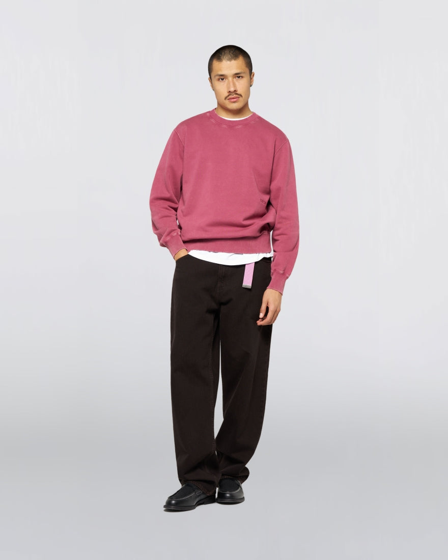 Edwin Axiom Crew Sweat - Red Plum