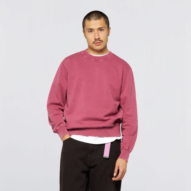 Edwin Axiom Crew Sweat - Red Plum