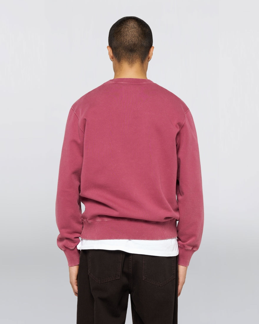 Edwin Axiom Crew Sweat - Red Plum