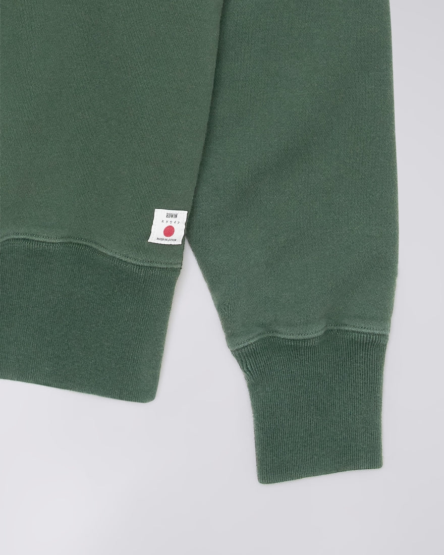 Edwin Raglan-Sleeve Crew - Green