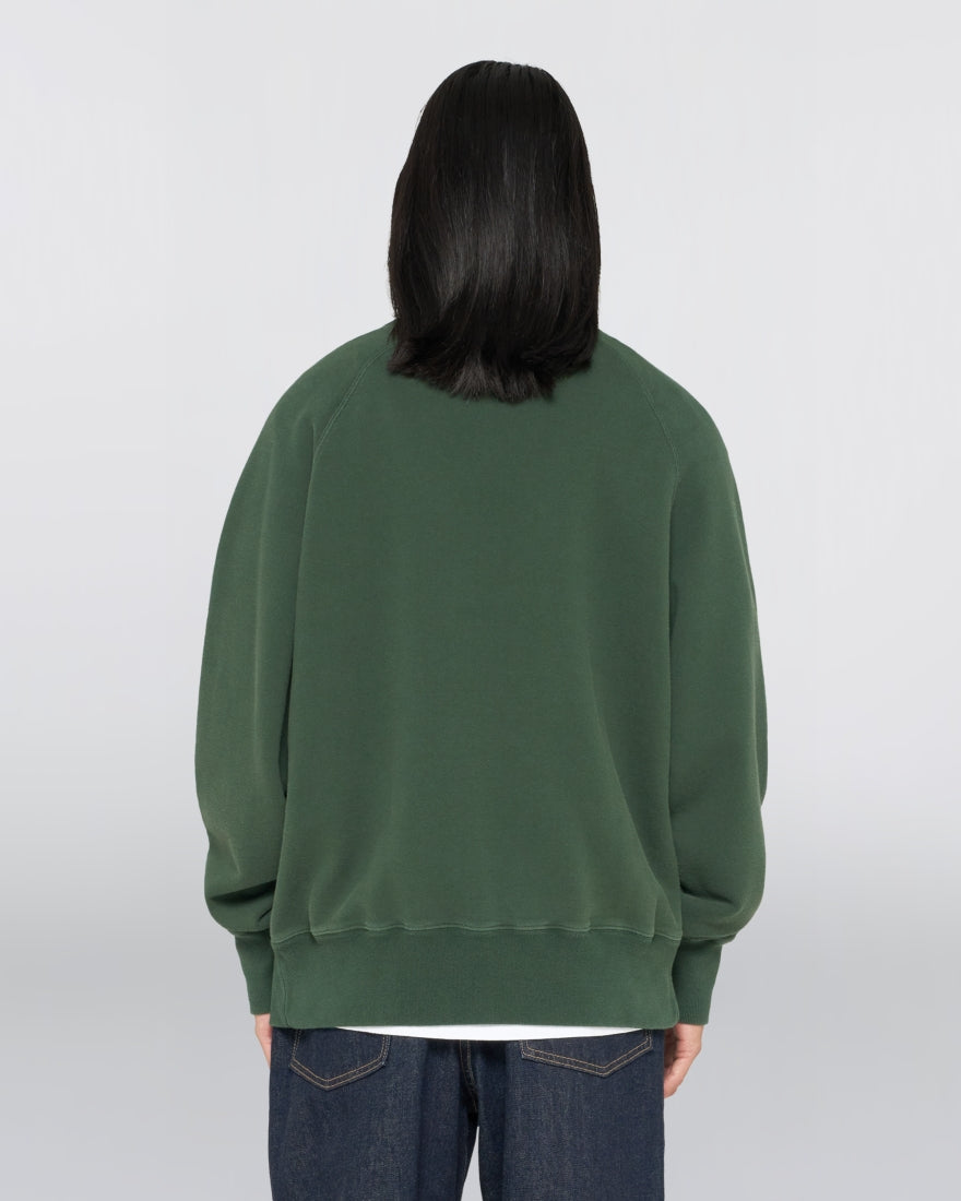 Edwin Raglan-Sleeve Crew - Green