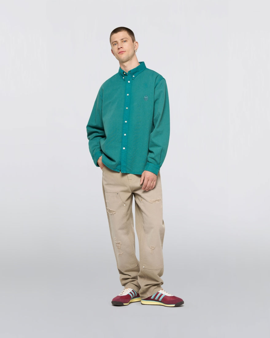 Arlo Shirt LS - Blue- Mediterranea Overdyed