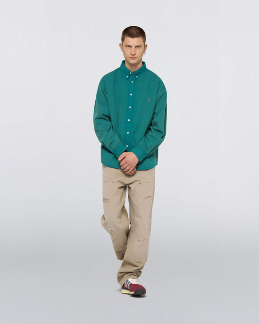 Arlo Shirt LS - Blue- Mediterranea Overdyed