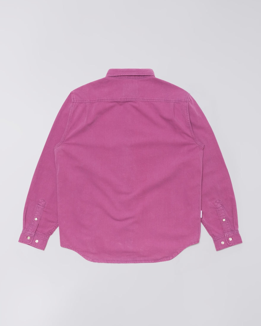 Arlo Shirt LS - Blue- Red Plum Overdyed