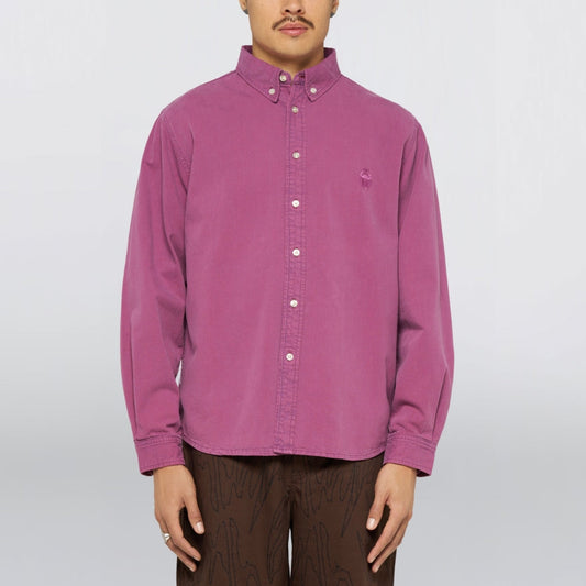 Arlo Shirt LS - Blue - Red Plum Overdyed