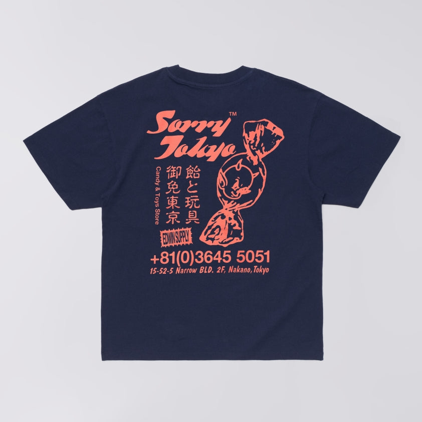 Edwin Sorry Tokyo T-Shirt - Maritime Blue