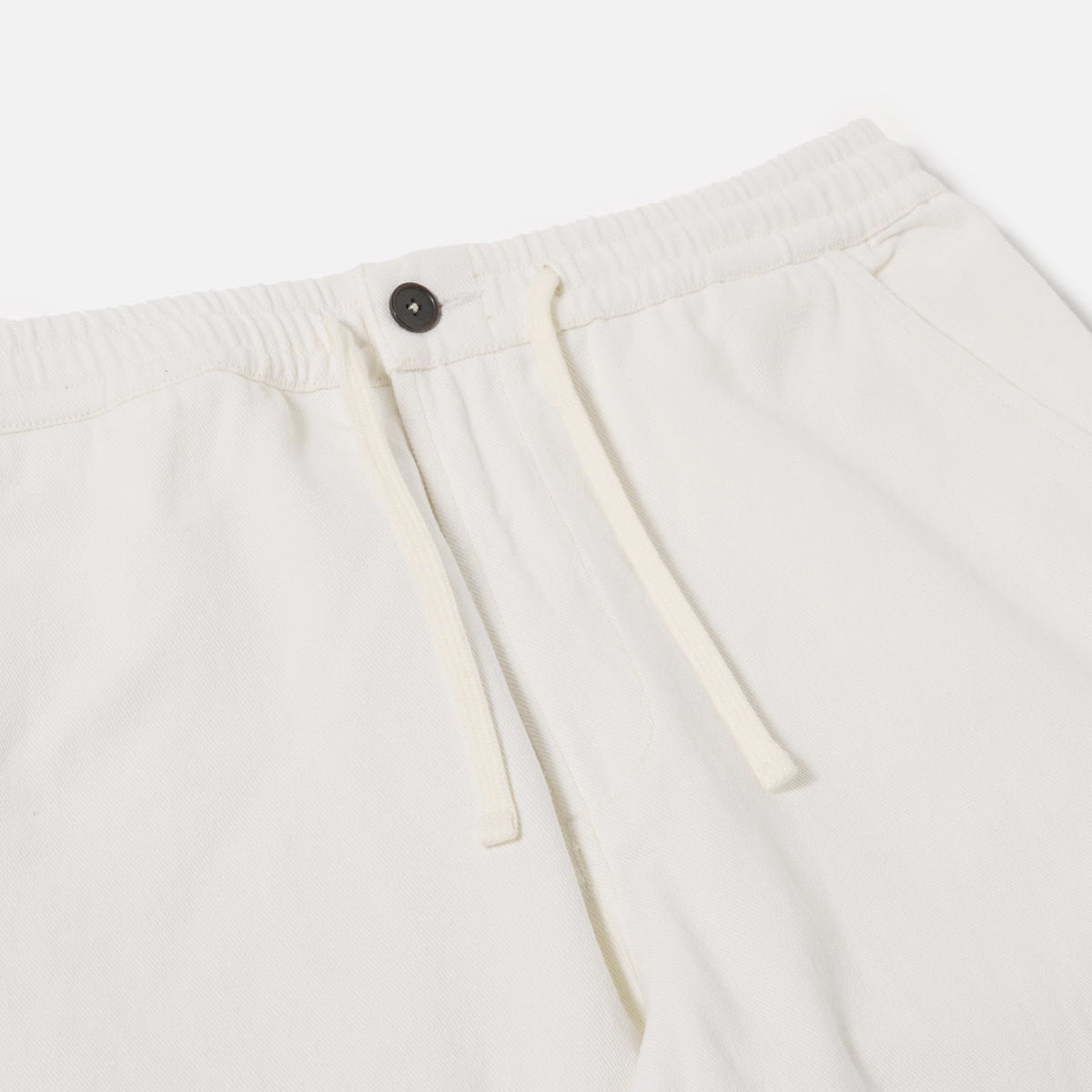 Slub Drill High Water Trouser - Ecru