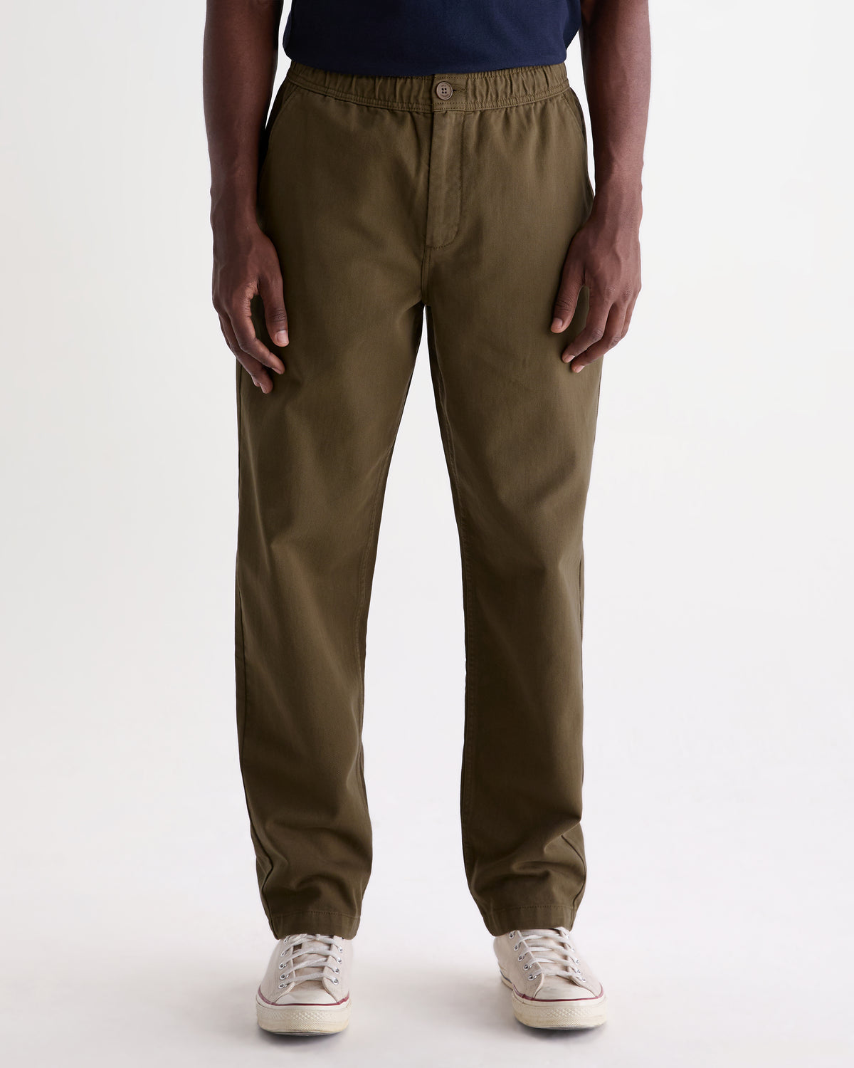 Kurt Trouser Organic Cotton Twill - Dark Khaki