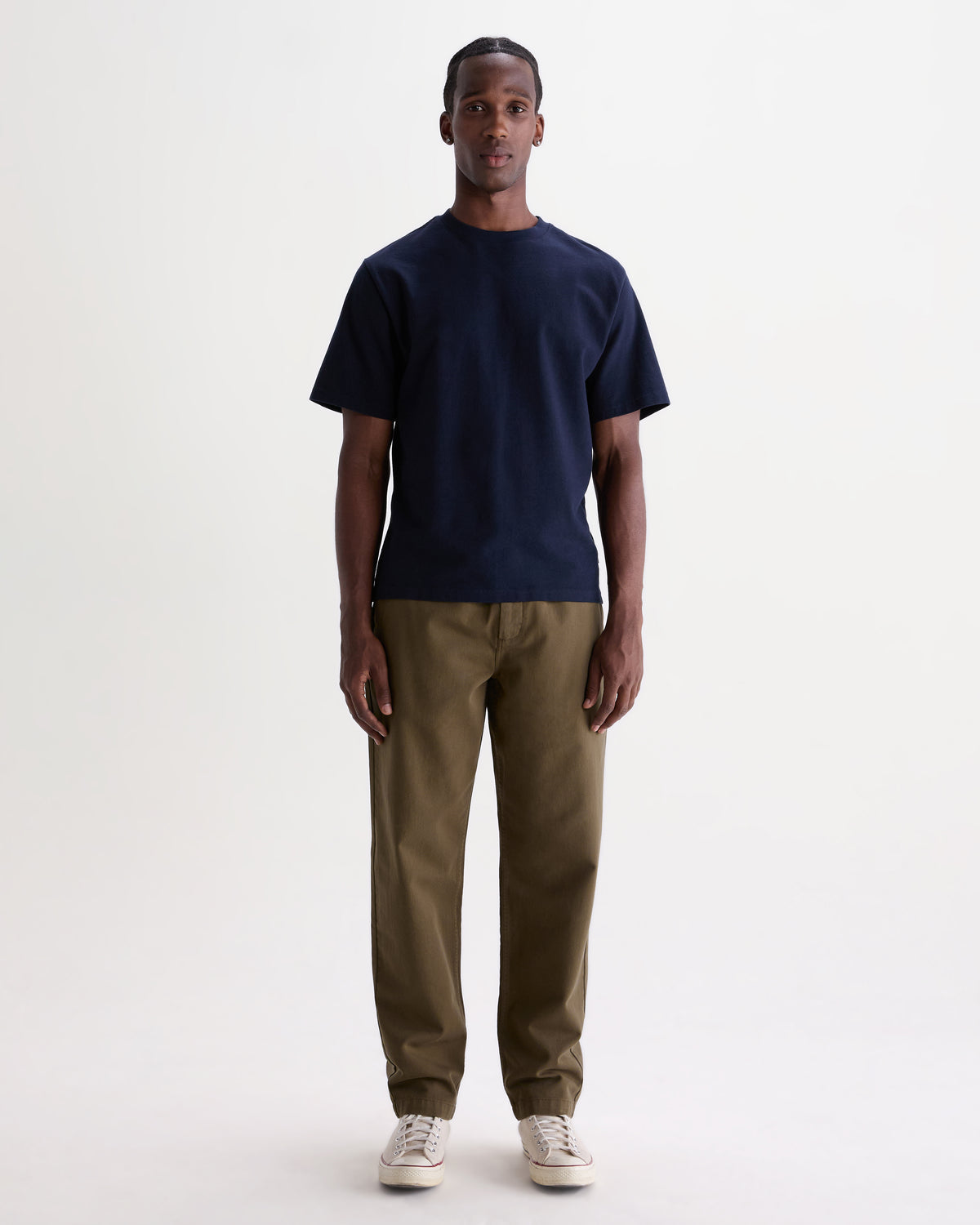 Kurt Trouser Organic Cotton Twill - Dark Khaki