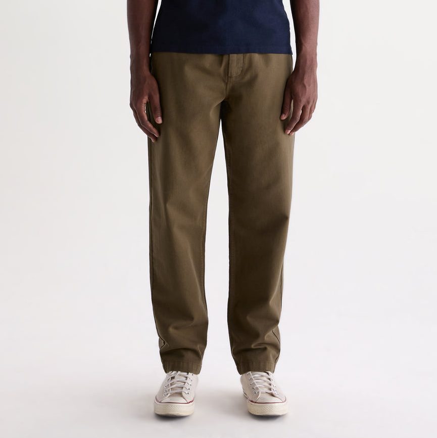 Wax Kurt Trouser Organic Cotton Twill - Dark Khaki
